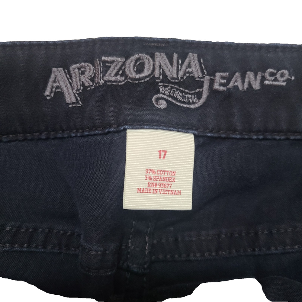 Women's Arizona Jean Co Size 17 Black Denim Jeans Cotton Soft - Picture 6 of 11